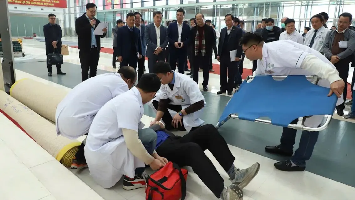 Bộ Y tế diễn tập công tác y tế phục vụ Đại hội Đảng